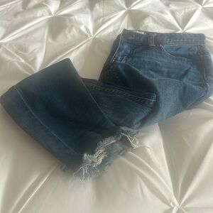 Free people fringe bottom ankle skinny jeans